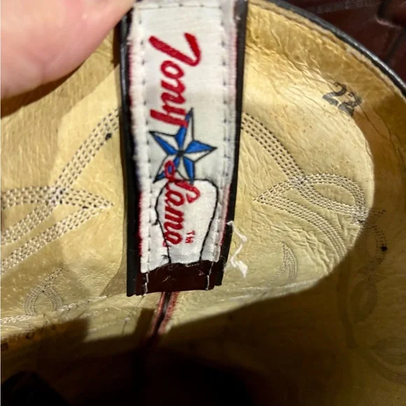 Tony Lama Deep Burgundy Brown Leather Western Boots - Picture 2 of 14